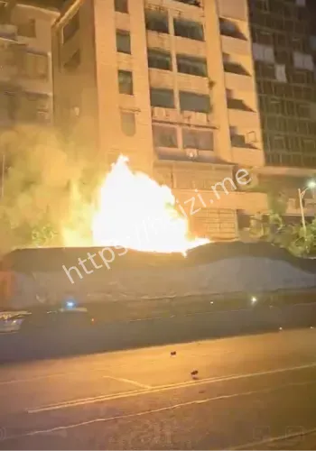 货车除锈剂失火爆炸