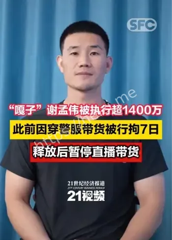 嘎子谢孟伟被执行1400万