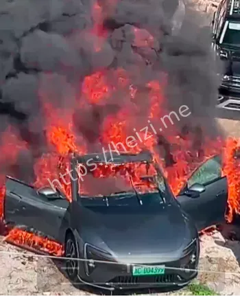 华为新能源车停车场火灾