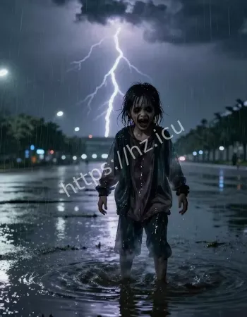 荒地惊现鬼小孩瞬间消失